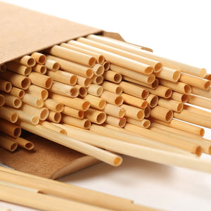 100pcs/pack Eco Wheat Straw Disposable Straw Degradable Drinking Supplies