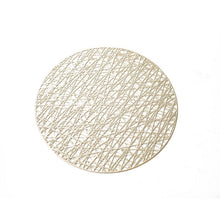 Load image into Gallery viewer, 6pcs Restaurant round environmental friendly PVC meal mat Nordic anti-hot table mat steak plate pad placemat for dining table
