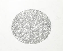 Load image into Gallery viewer, 6pcs Restaurant round environmental friendly PVC meal mat Nordic anti-hot table mat steak plate pad placemat for dining table
