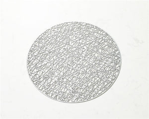 6pcs Restaurant round environmental friendly PVC meal mat Nordic anti-hot table mat steak plate pad placemat for dining table
