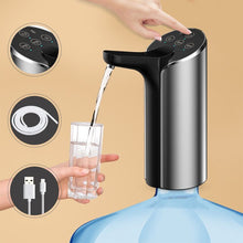 Load image into Gallery viewer, Automatic Electric Water Dispenser Pump Stainless Steel Gallon Portable Drinking Bottle Switch Smart Wireless Water Pump New
